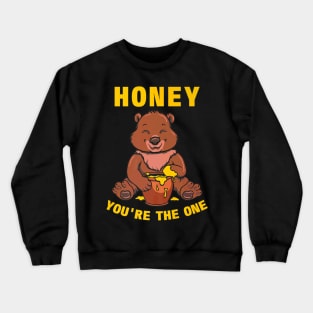 Bear Eating Beekeeper Honey Bee Crewneck Sweatshirt